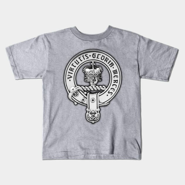 Clan Donnachaidh (Robertson) Crest Badge Kids T-Shirt by Taylor'd Designs